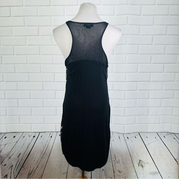 10/$25🦋 XOXO Black Sequin & Mesh Tunic Length Tank - Size Large - Picture 5 of 10